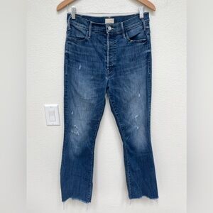 MOTHER Blue Distressed Jeans